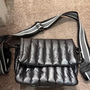 Quilted Metallic Crossbody Bag